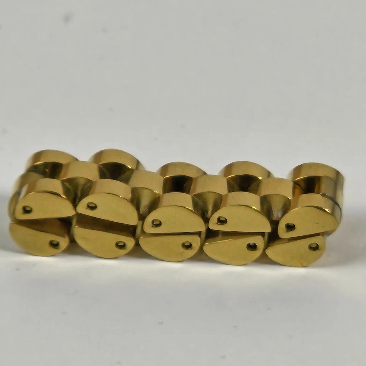 The Bridge - Gold Plated Stainless Steel Watch Link Ring 8mm