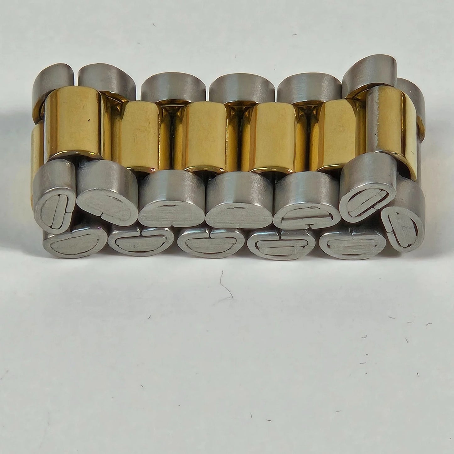 The Original Roller - Silver & Gold Plated Stainless Steel Watch Link Ring 16mm