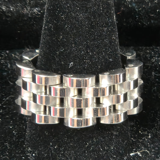The X Rope - Silver Stainless Steel Watch Link Ring 10mm