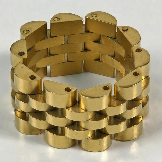 The Y Rope - Gold Plated Stainless Steel Watch Link Ring 12mm