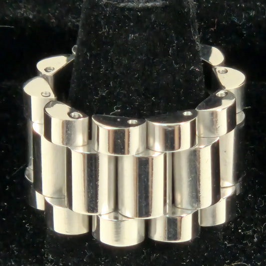The Z Roller - Silver Stainless Steel Watch Link Ring 15mm